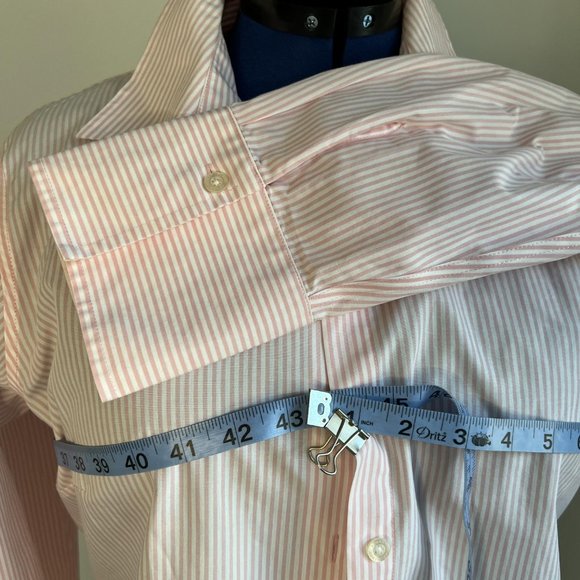 Crisp button down light pink and white stipe, Kenar, Size L - XL - Picture 4 of 5